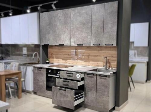 Модульный кухонный гарнитур Флэт temple stone 2s 2330x2300x600 фото 2