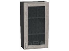 Шкаф верхний с 1-ой остекленной дверцей Лофт Cappuccino Veralinga/Graphite 920*500*320