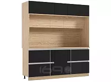 Кухонный гарнитур Карина пластер блэк 2270x2050x600