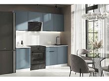Кухонный гарнитур Николь браш блю 2150x2100x600