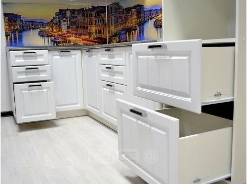 Модульный кухонный гарнитур Прага-02 белое дерево 2140x2800x600 фото 3