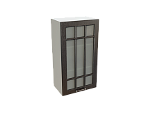 Шкаф В509 с 1-ой дверью со стеклом  Прага БЕЛ/ВЕН Ф35Н