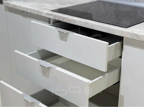 Модульный кухонный гарнитур Фьюжн silky light grey 2336x2200x600 фото 3