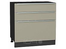 Шкаф нижний с 3-мя ящиками Фьюжн Silky Grey Graphite 816*800*480