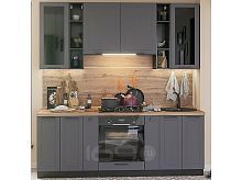 Модульный кухонный гарнитур Глетчер-01 маренго силк 2340x2200x600