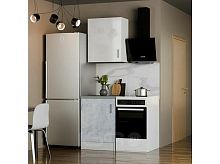 Кухонный гарнитур Уют белый, бетон 2155x600x600