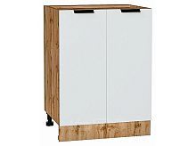 Шкаф нижний с 2-мя дверцами Евро Белый Дуб Вотан 816*600*478