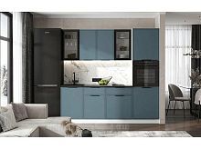 Кухонный гарнитур Николь браш блю 2140x2200x600
