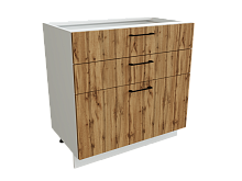 Шкаф Н803 с 3-мя ящиками Хелмер БЕЛ/ВОТАН Ф53