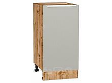 Шкаф нижний с 1-ой дверцей Фьюжн Silky Light Grey  Дуб Вотан 816*400*480