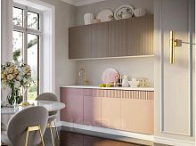 Кухонный гарнитур Оливия шарли мокко, шарли pink 2000x2000x600