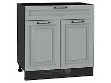 Шкаф нижний с 2-мя дверцами и ящиком Ницца Magnum/Graphite 816*800*478