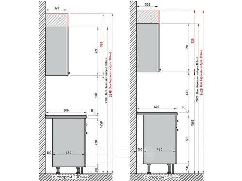 Модульный кухонный гарнитур Ницца blanco 2140x2800x600 фото 2