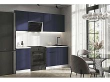 Кухонный гарнитур Николь холст сапфировый 2150x2100x600