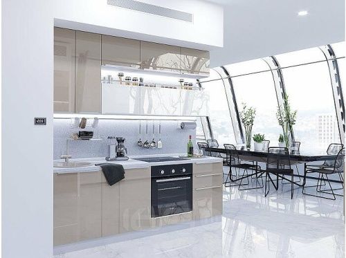 Модульный кухонный гарнитур Фьюжн-01 anthracite, gallant 2340x2300x600