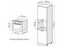 Шкаф пенал с 2-мя дверцами под технику Барселона Кашемир Дуб Вотан 2132*600*580