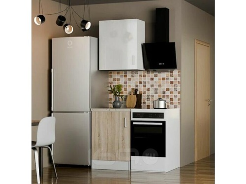 Кухонный гарнитур Уют белый, дуб сонома 2155x600x600