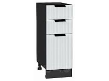 Шкаф нижний с 3-мя ящиками Евро Лайн Белый / Graphite 816*300*478