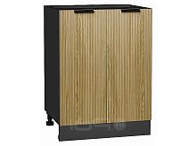 Шкаф нижний с 2-мя дверцами Евро Лайн Дуб песочный/Graphite 816*600*478