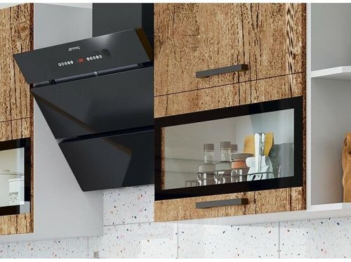 Кухонный гарнитур Техно экзотическое дерево амазония 2170x2700x600 фото 2