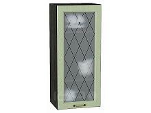 Шкаф верхний с 1-ой остекленной дверцей Ницца Дуб оливковый/Graphite 920*400*318