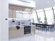 Модульный кухонный гарнитур Фьюжн-01 Бежевый/Белый | 230 см