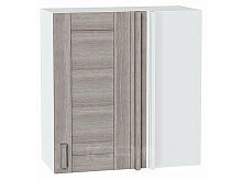 Шкаф верхний прямой угловой Лофт Cappuccino Veralinga/Белый 716*690*345