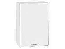 Шкаф верхний с 1-ой дверцей Квадро Белый/Белый 716*500*321