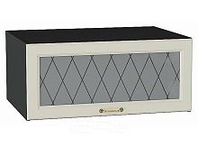 Шкаф верхний горизонтальный остекленный глубокий Ницца Агат/Graphite 358*800*574