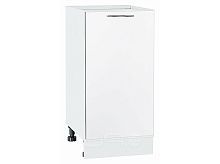 Шкаф нижний с 1-ой дверцей Валерия-М Белый глянец Белый 816*400*478