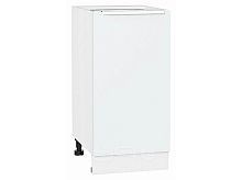 Шкаф нижний с 1-ой дверцей Фьюжн Silky White Белый 816*400*480