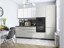 Модульный кухонный гарнитур Фьюжн-07 angel, silky light grey 2140x2700x600