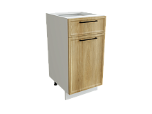 Шкаф Н401 с 1-ой дверью и ящиком Беверли БЕЛ/Дуб Шампань Ф21