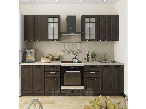 Модульный кухонный гарнитур Прага-01 венге премиум 2140x2600x600