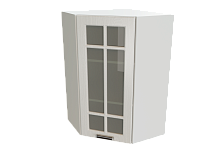 Шкаф ВУ599 с 1-ой дверью со стеклом Прага БЕЛ/БЕЛ/ДЕР Ф25Н