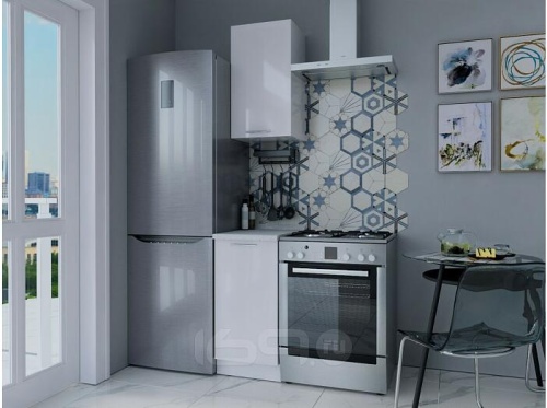 Модульный кухонный гарнитур Валерия-М-13 белый глянец 2336x400x600