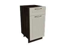 Шкаф Н401 с 1-ой дверью и ящиком Моцарт ДБК/КВАРЦ ГРЕЙ Ф21