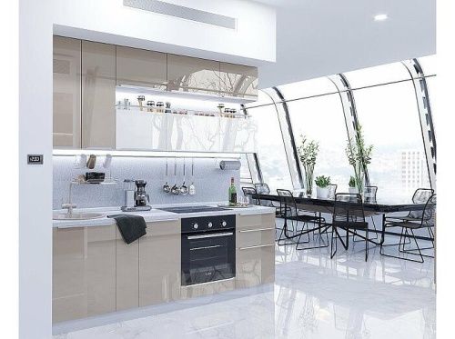 Модульный кухонный гарнитур Фьюжн-01 angel, gallant 2340x2300x600 фото 2