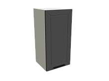 Шкаф В350 с 1-ой дверью Глетчер БЕЛ/МРН Ф36