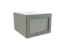 Шкаф ВГ510 верхний горизонтальный со стеклом Валерия-М БЕЛ/ЛАГУНА/СОФТ Ф84