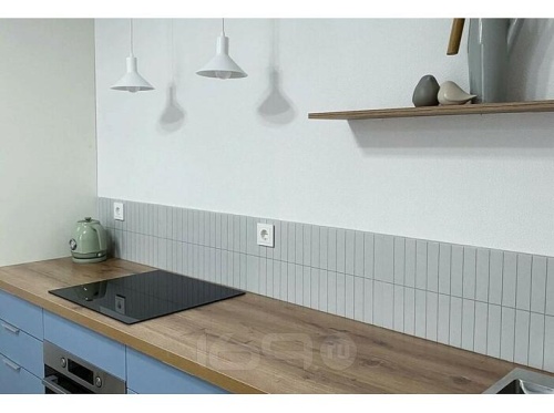 Модульный кухонный гарнитур Фьюжн-07 angel, silky blue 2140x2700x600 фото 3