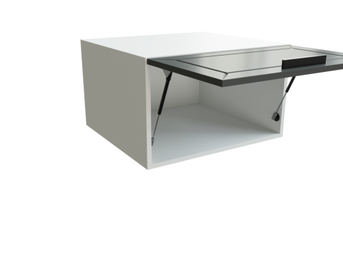 Шкаф ВГ610 верхний горизонтальный Глетчер БЕЛ/МРН Ф85 фото 2