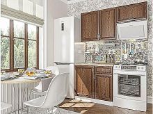 Модульный кухонный гарнитур Шале-04 brown dreamline 2140x1500x600