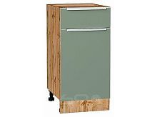 Шкаф нижний с 1-ой дверцей и ящиком Фьюжн Silky Mint Дуб Вотан 816*400*480