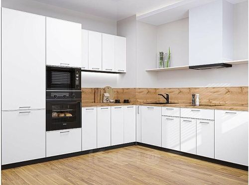 Модульный кухонный гарнитур Квадро-02 белый 2140x2400/2150x600