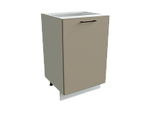 Шкаф Н500 с 1-ой дверью Мемфис БЕЛ/АТЛ/СЕР Ф30