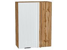 Шкаф верхний прямой угловой Евро Лайн Белый Дуб Вотан 920*700*345