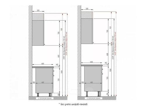 Модульный кухонный гарнитур Ницца-05 голубой 2140x1000x600 фото 4
