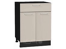 Шкаф нижний с 2-мя дверцами и ящиком Квадро Кашемир/Graphite 816*600*481