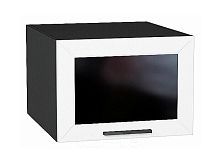 Шкаф верхний горизонтальный остекленный глубокий Глетчер Айленд Силк Graphite 358*500*574